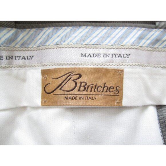 New W/ Tag Men Britches Winston Taupe Unhemmed Pants Sz 35R (MP312) Made in Itay - Picture 10 of 10
